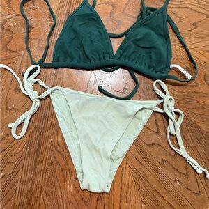 Green and Mint Bikini Set